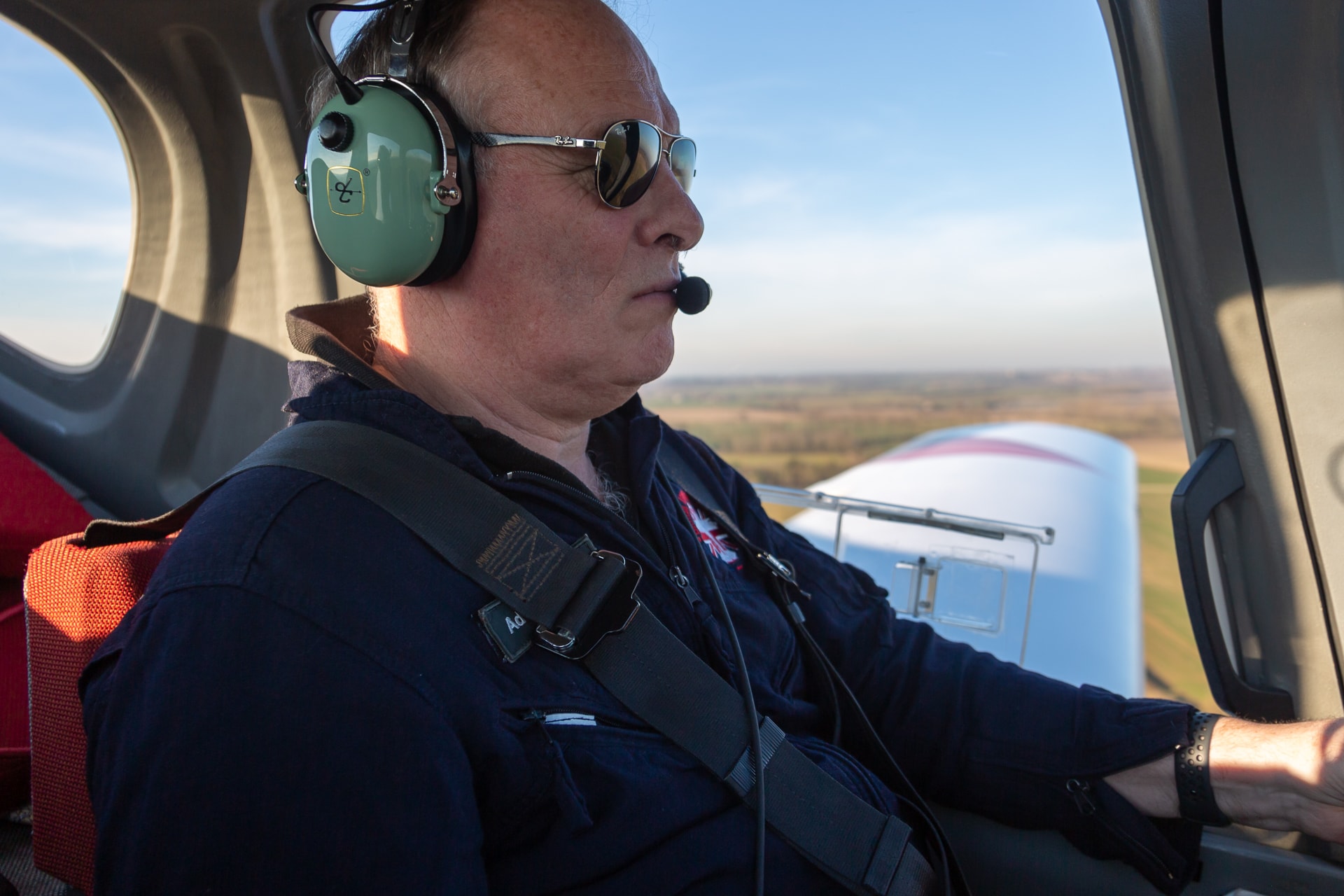 Engine components laid out for inspection